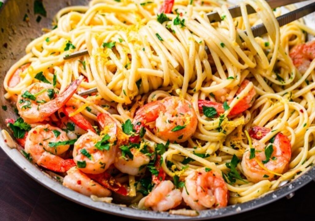 How to easy Lemon Garlic Shrimp Pasta